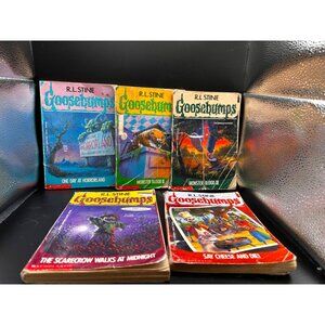 Goosebumps R.L. Stine‎ Lot 5 Books #16 #18 #20 #22 #29 Horrorland Monster Blood